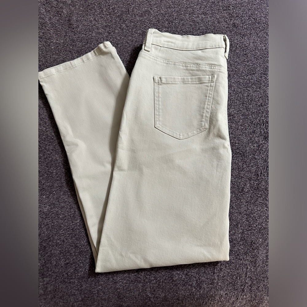 Women's High-Rise Cream Jeans